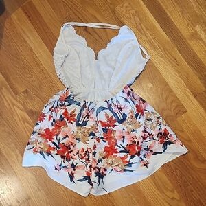 ILLA ILLA White Floral Lace Romper